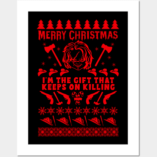 I'm Chucky The Christmas Gift - Holiday Sweater Posters and Art